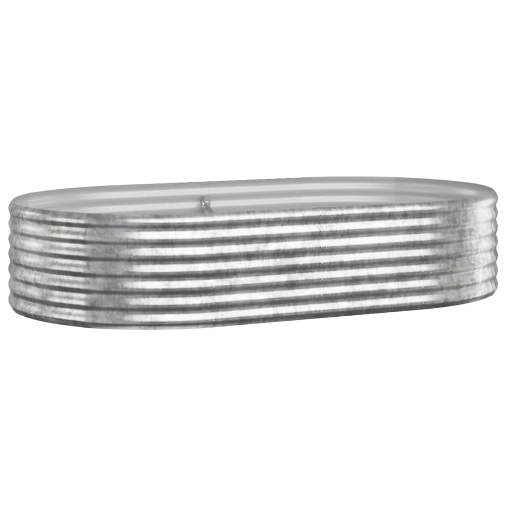 Jardinera Arriate Acero Galvanizado Plata 175x100x36 Cm_0