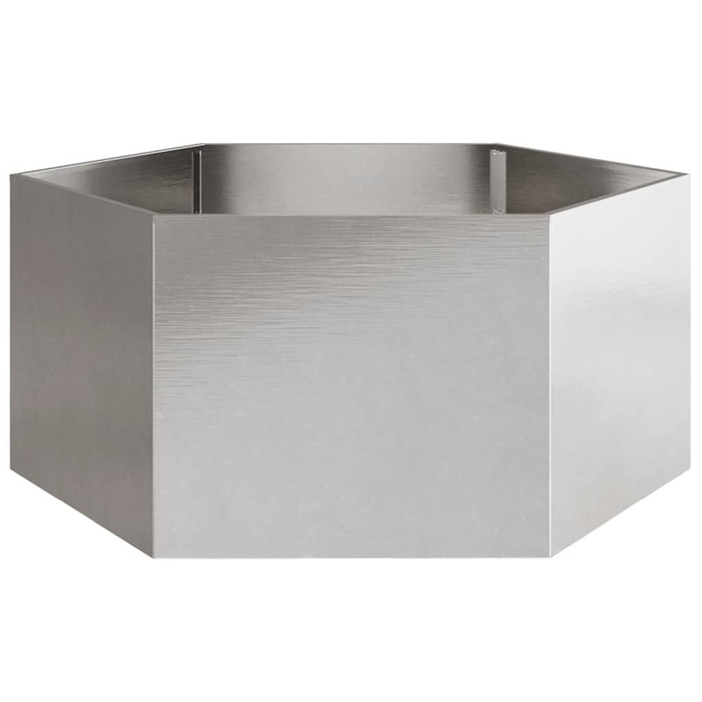 Jardinera Hexagonal De Acero Inoxidable 104x90x45 Cm_5