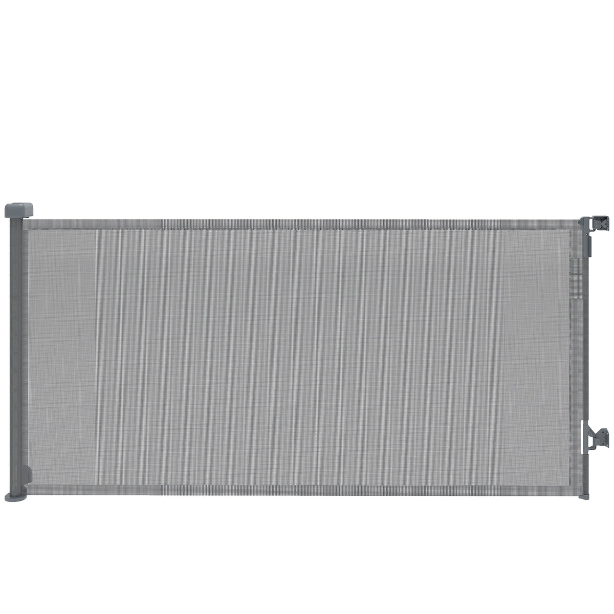 Pawhut Barrera De Seguridad Para Perros Retráctil Extensible Hasta 180 Cm Gris_0