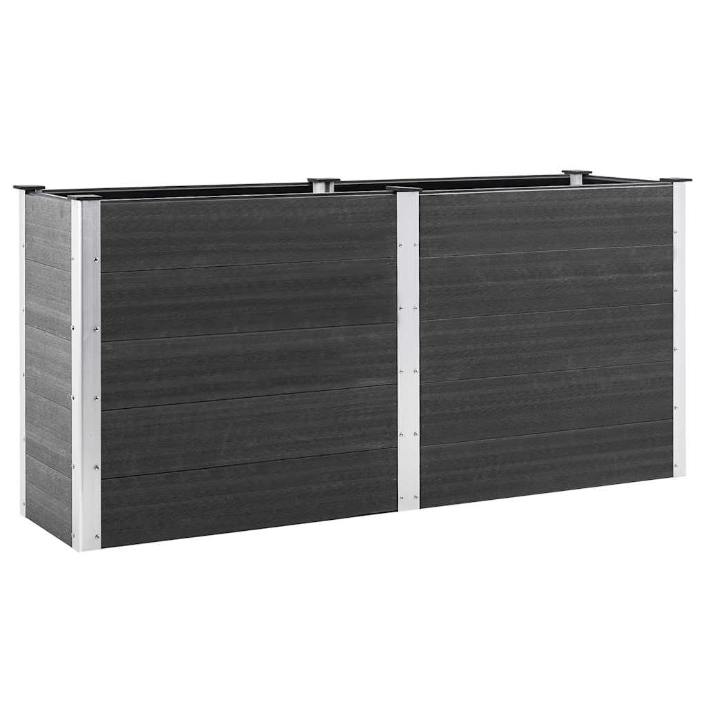 Arriate Elevado De Jardín Wpc Gris 200x50x91 Cm_0