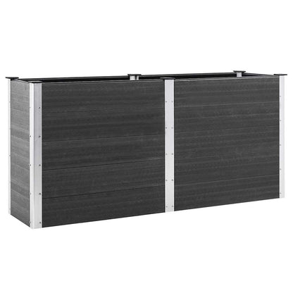 Arriate Elevado De Jardín Wpc Gris 200x50x91 Cm_0