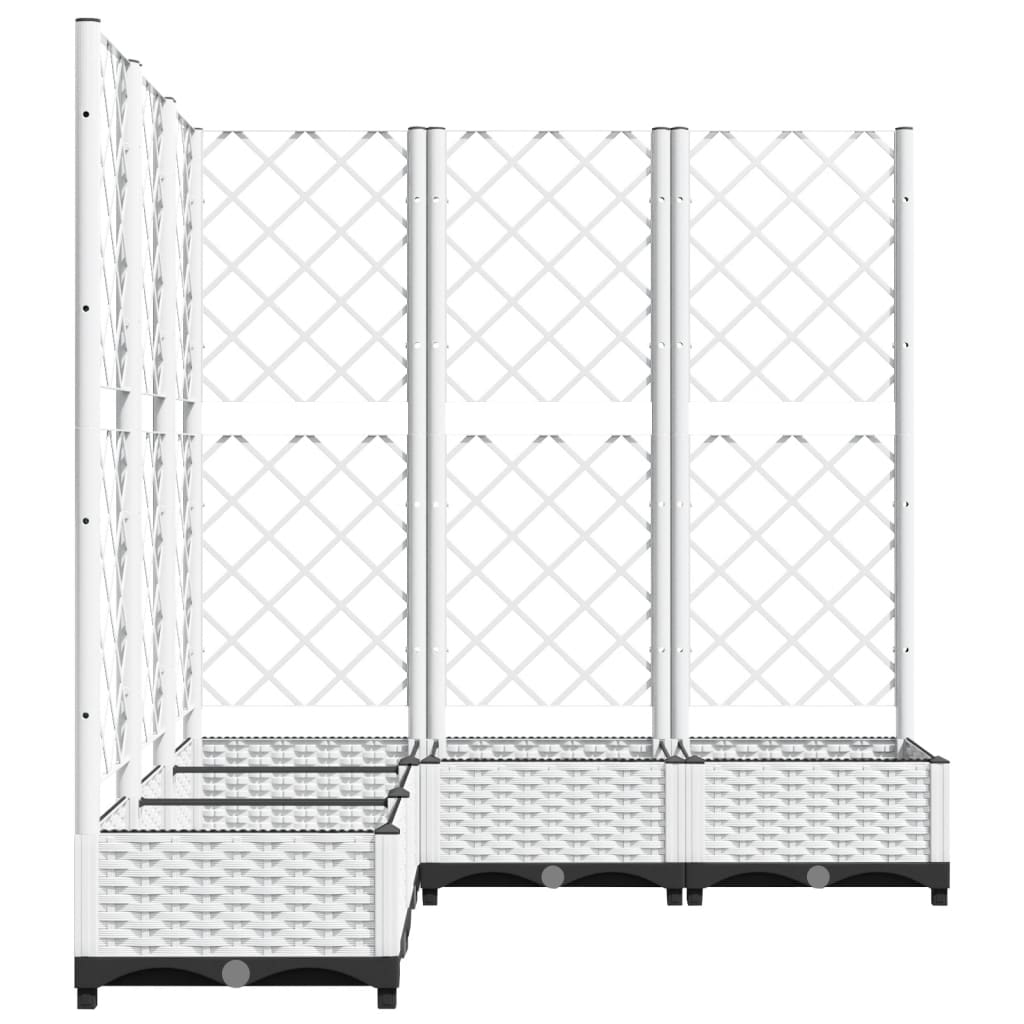 Jardinera Con Enrejado Pp Blanco 120x120x121,5 Cm_2