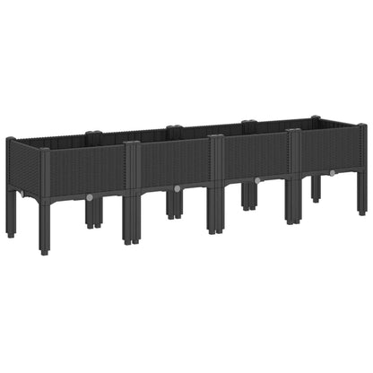 Jardinera Con Patas Pp Negro 160x40x42 Cm_4