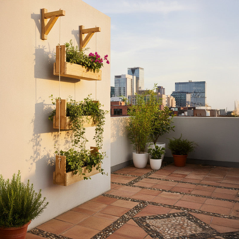Jardinera Colgante De Madera Tratada Big Woody 3b Hortalia_1