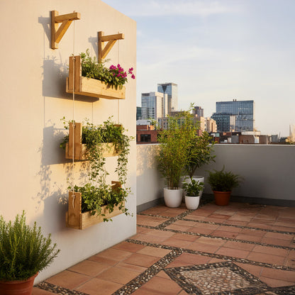 Jardinera Colgante De Madera Tratada Big Woody 3b Hortalia_1