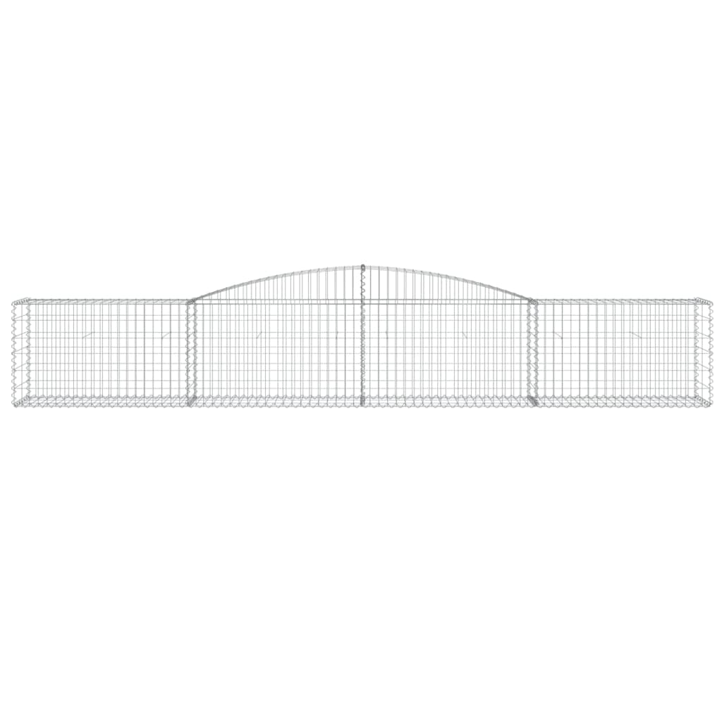 Cestas De Gaviones 4 Uds Forma De Arco Hierro 400x50x60/80 Cm_3