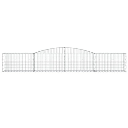 Cestas De Gaviones 4 Uds Forma De Arco Hierro 400x50x60/80 Cm_3