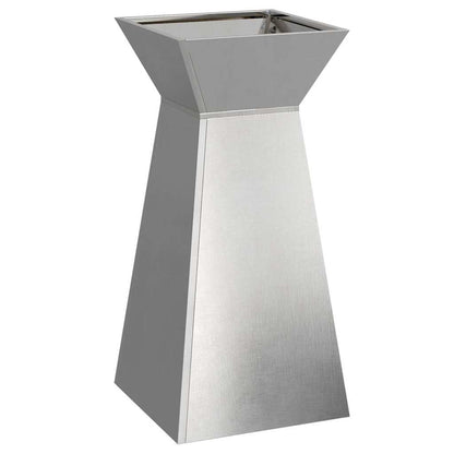 Maceta Pilar Plateado 35 X 35 X 73 Cm Acero Inoxidable_0
