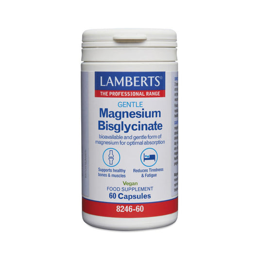 Magnesio Bisglicinato 150 mg, Lamberts, 60 cápsulas