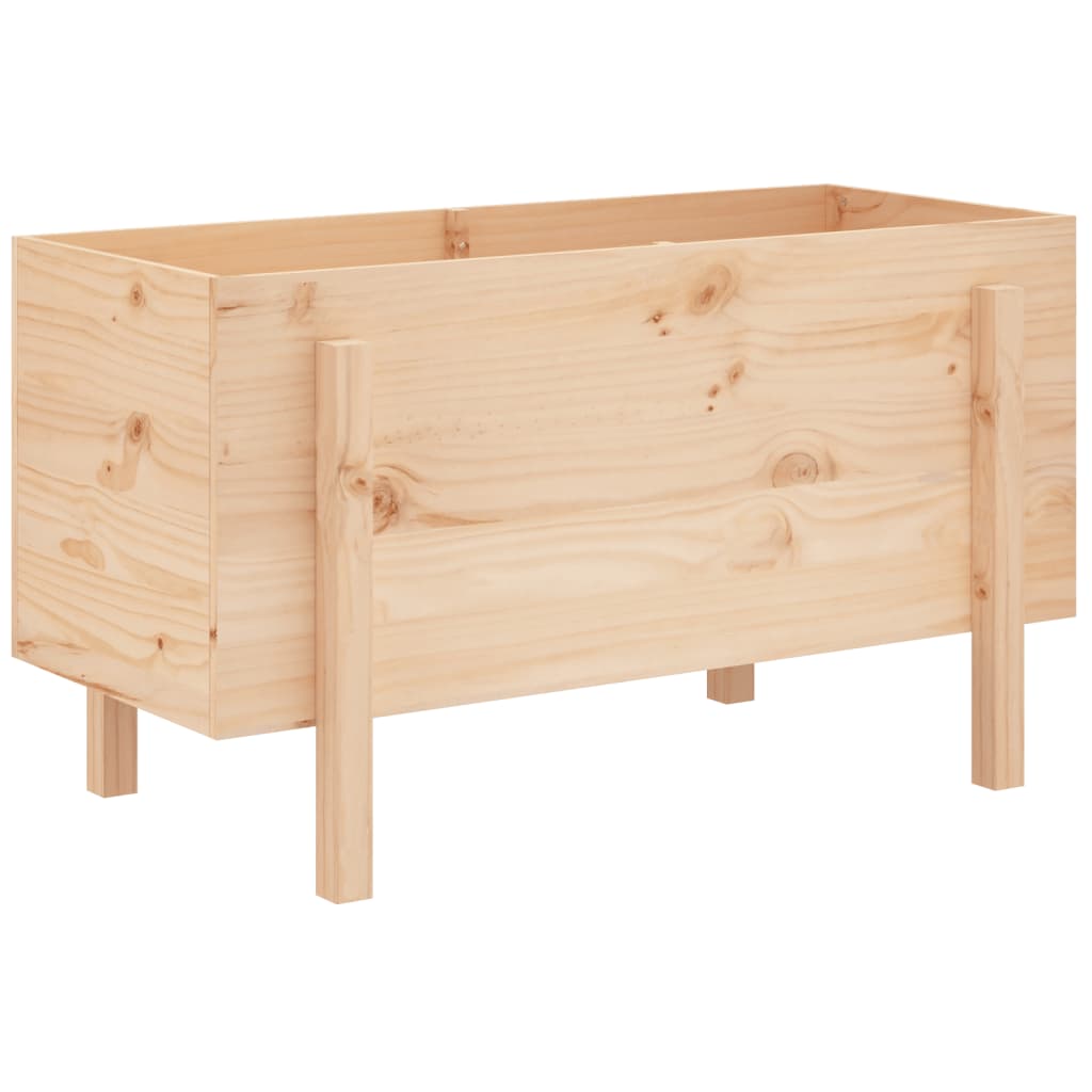 Arriate Elevado De Jardín Madera Maciza De Pino 101x50x57 Cm_5