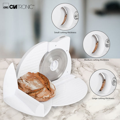 Cortafiambres Plegable, Cuchilla Especial Acero Inox., Corte Ajustable, 3 Velocidades, Compacto Clatronic As2958_5