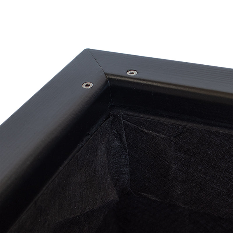 Jardinera Alta De Madera Autoportante 100 X 34,5 X 80 Cm Ebony Black Hortalia_2