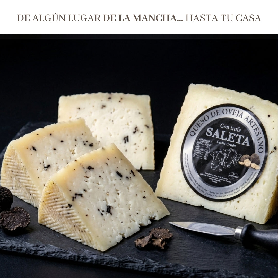 Queso Curado De Trufa Entero De Oveja (2,3 Kg) | Elaboración Artesana Quesos De La Mancha | 100% Natural_4