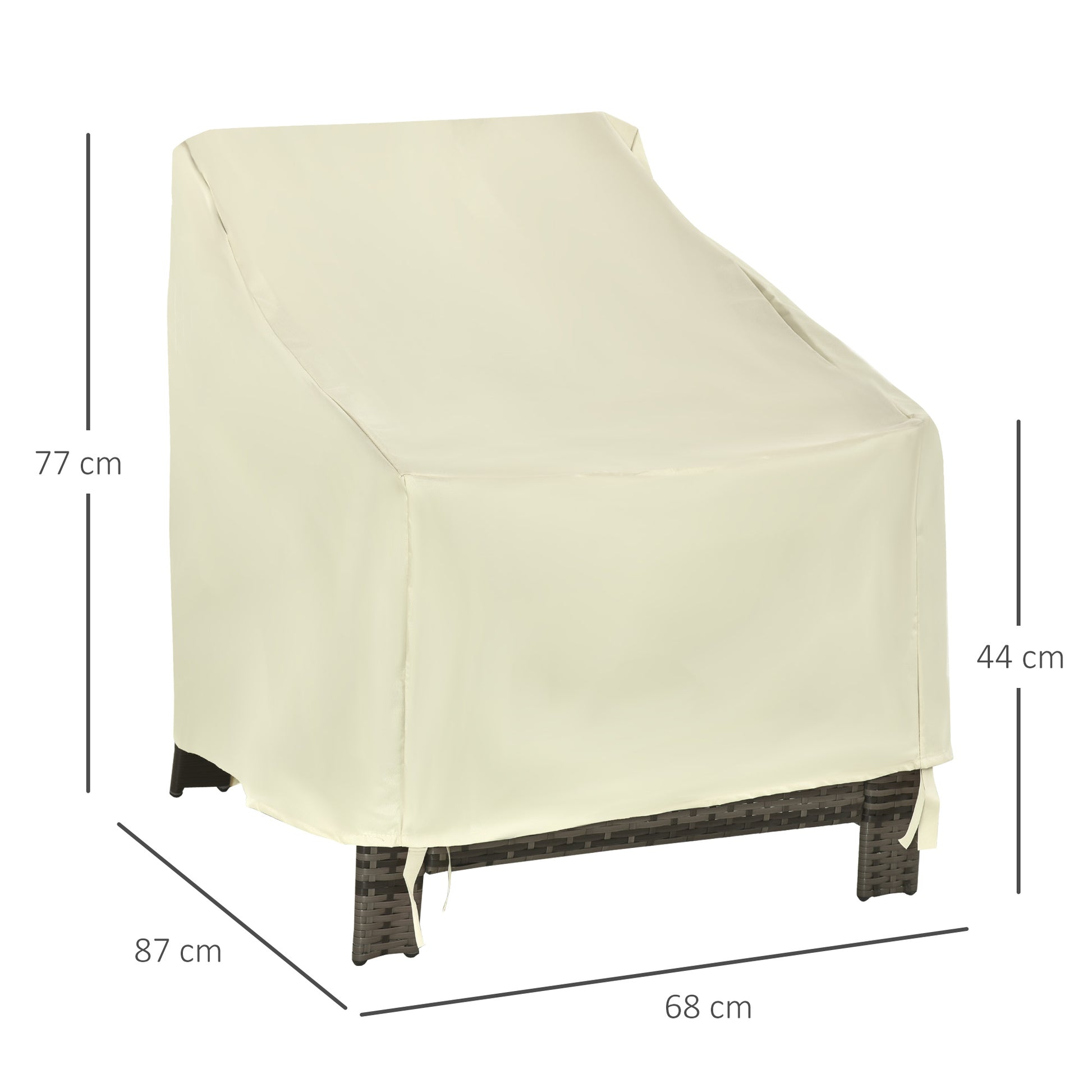 Outsunny Funda Protectora Para Sillas Cubierta Mueble Sillón Impermeable_2