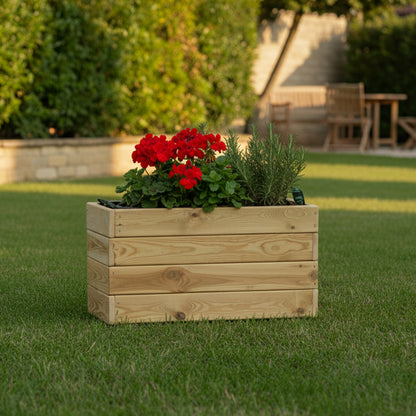 Jardinera De Madera Para Exterior Ghio KD Hortalia 70x30x30 Cm_1