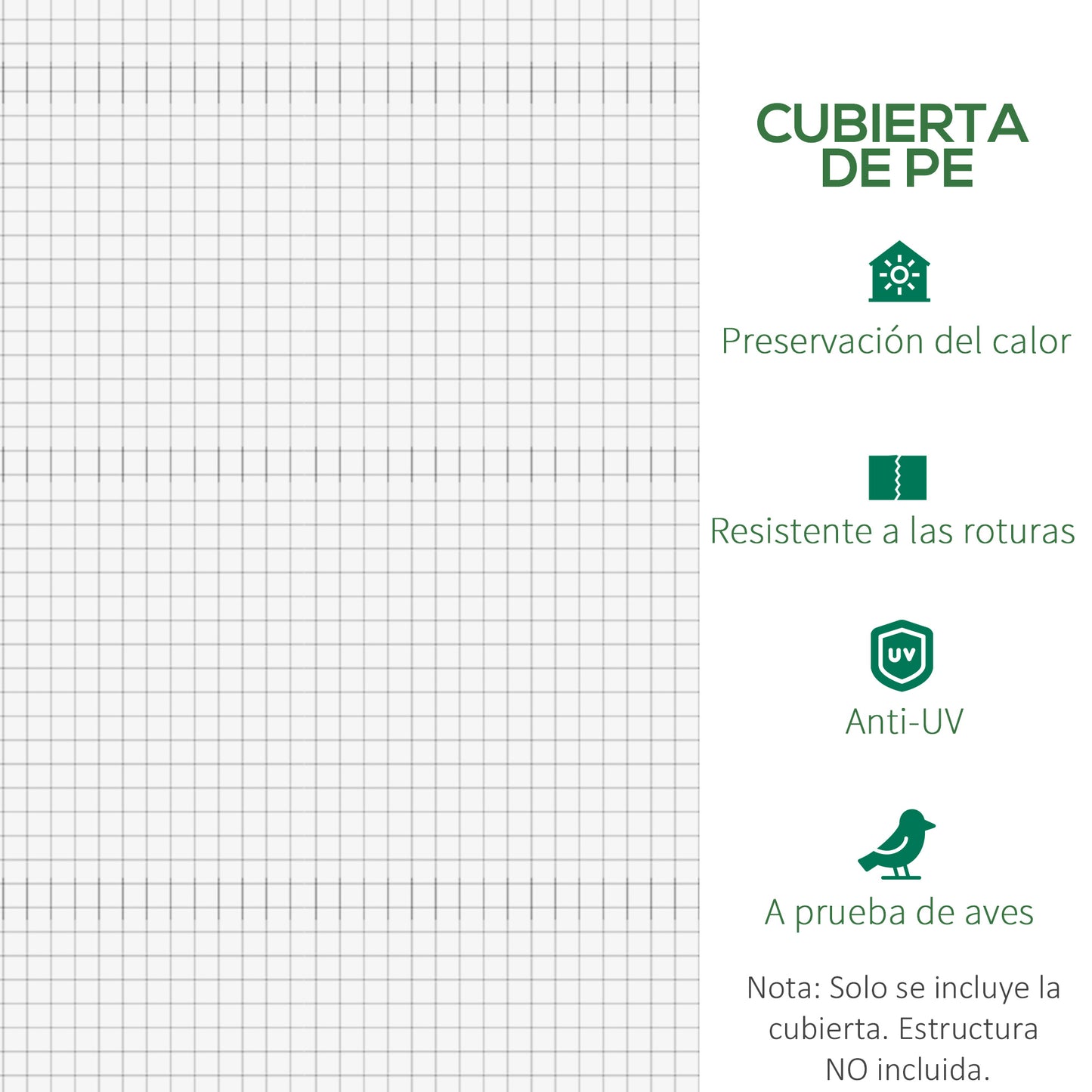 Outsunny Cubierta De Invernadero Túnel 6x3x2m 12 Ventanas Y Puerta Enrollable_5