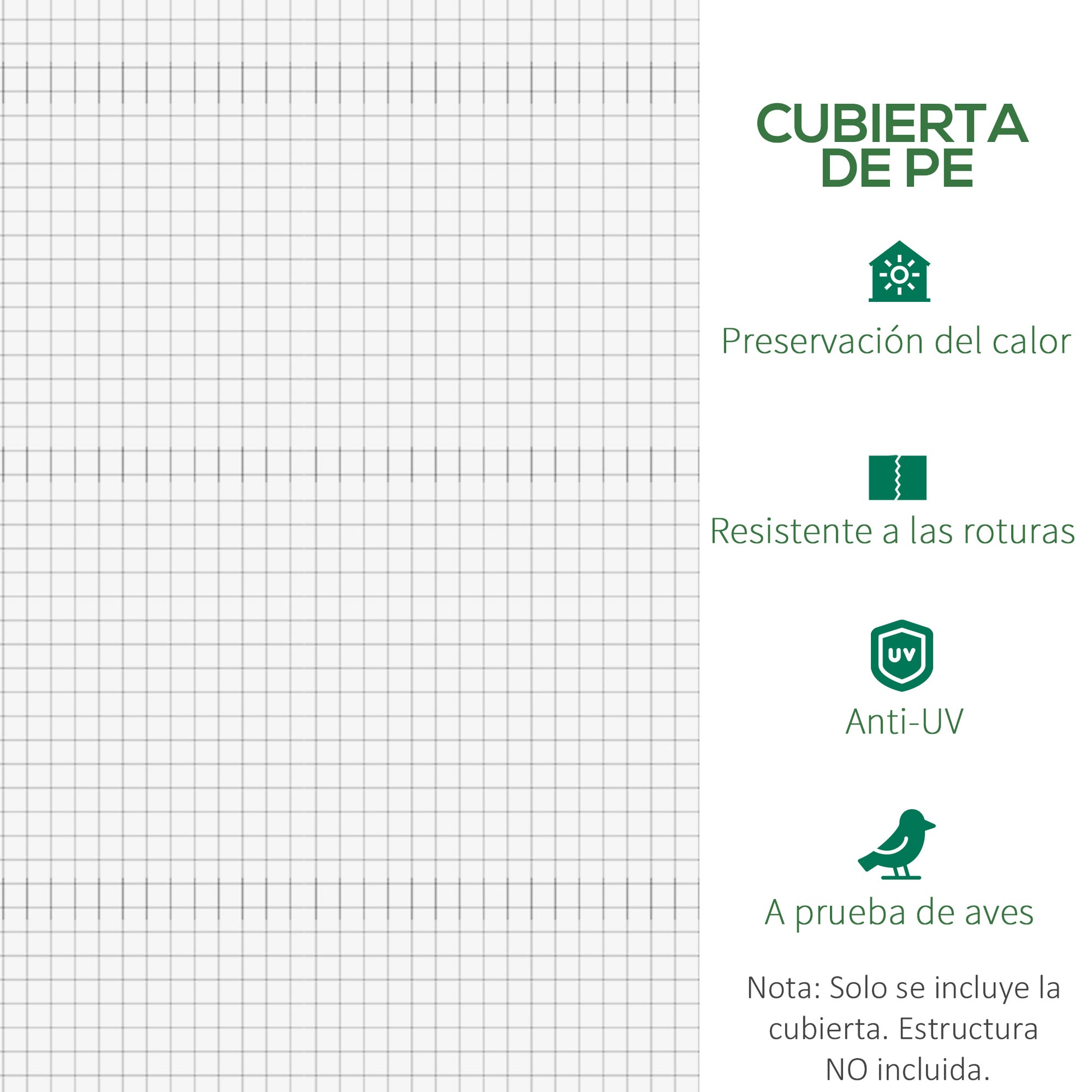 Outsunny Cubierta De Invernadero Túnel 6x3x2m 12 Ventanas Y Puerta Enrollable_5