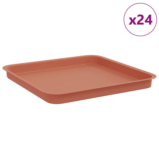 Bandeja Cuadrada Para Flores 24 Pcs Rojo Ladrillo_0