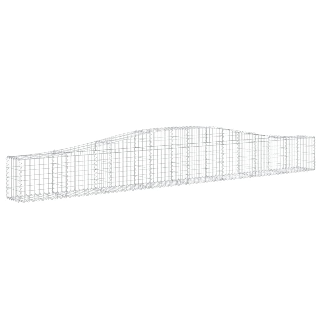 Cestas De Gaviones 2 Uds Forma De Arco Hierro 400x30x40/60 Cm_2