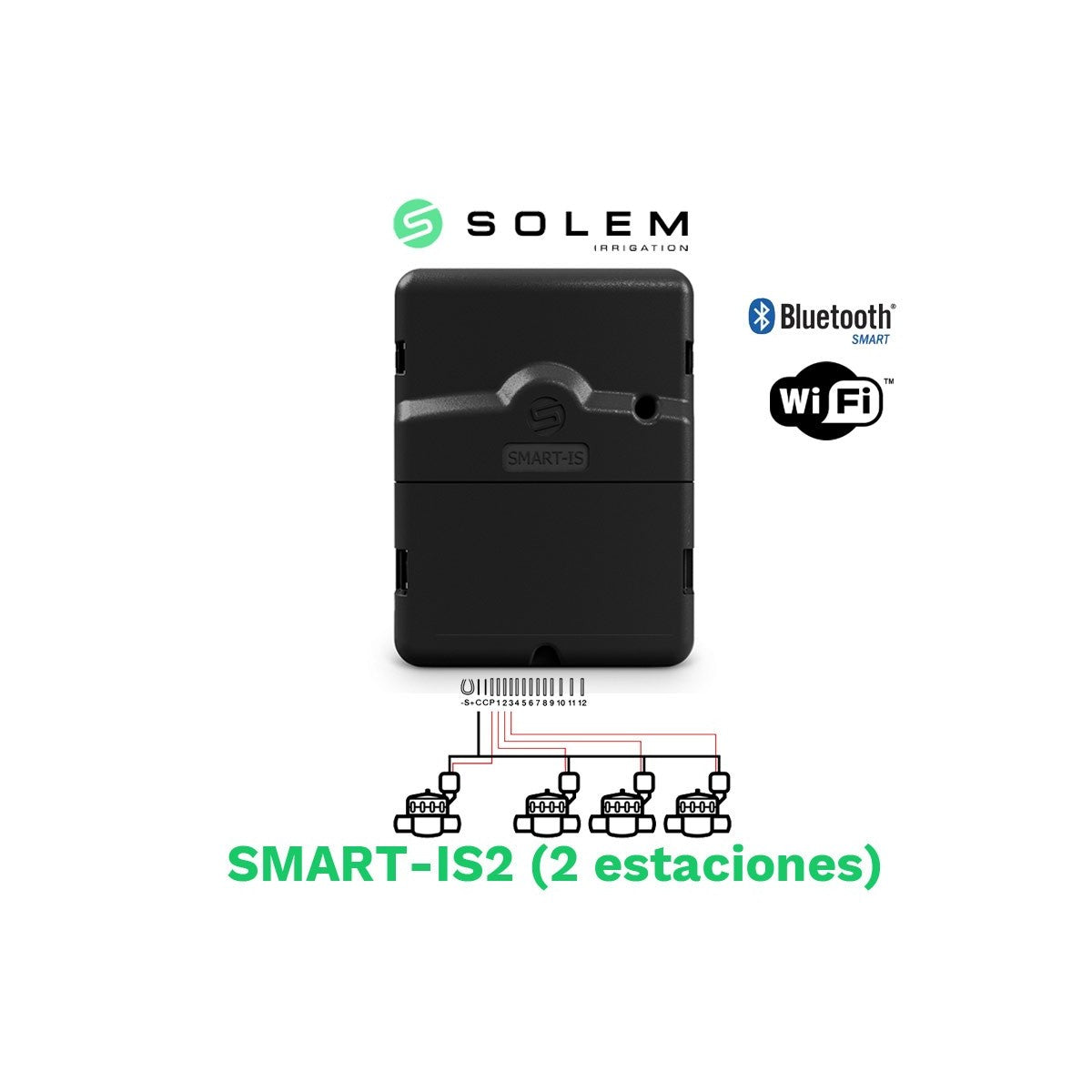 Programador Solem Smart-is 24v 2 Estaciones (wifi/bluetooth) - Riego Inteligente_1