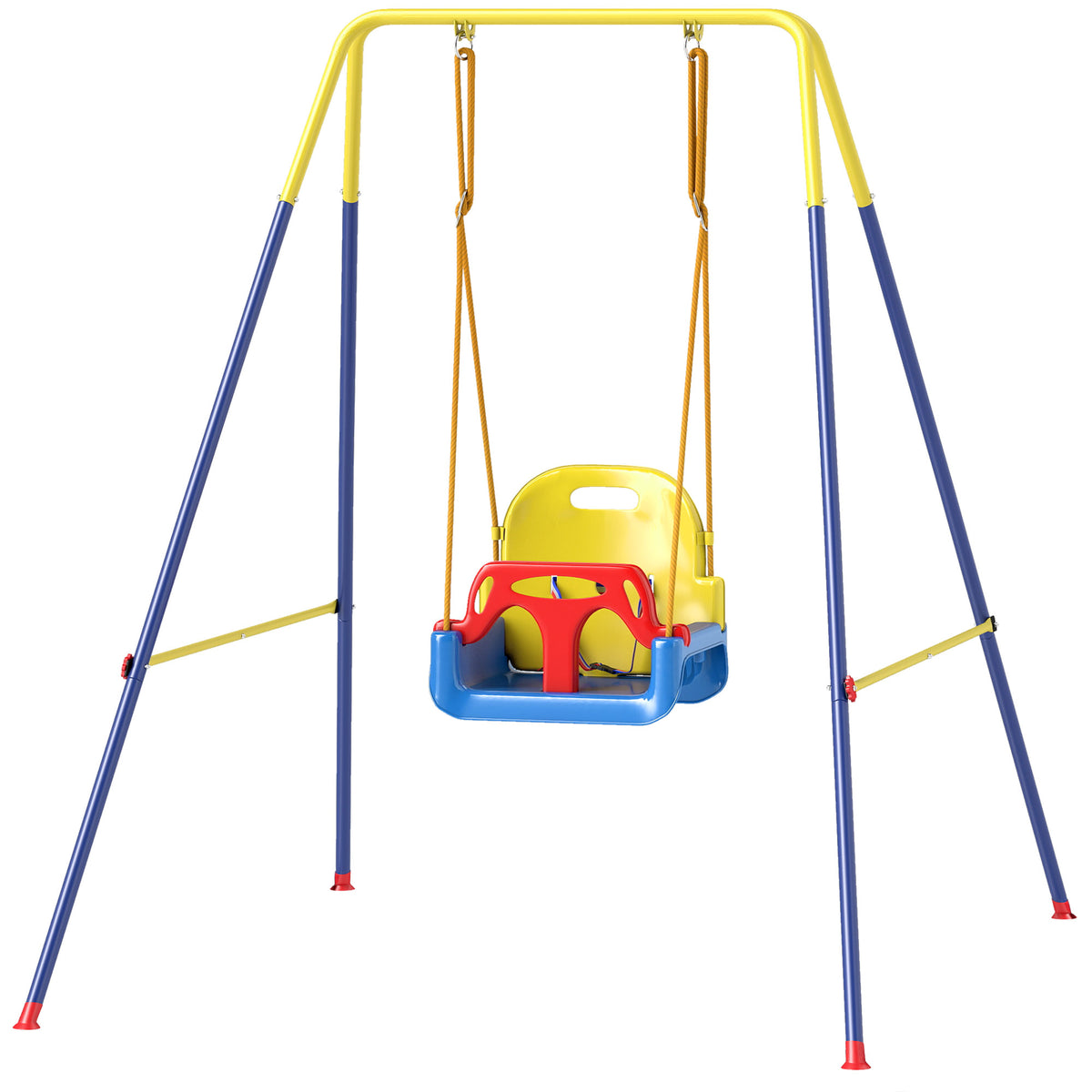 Columpio Para Bebés Aiyaplay Acero, Pp Azul 128x155x157 Cm_0