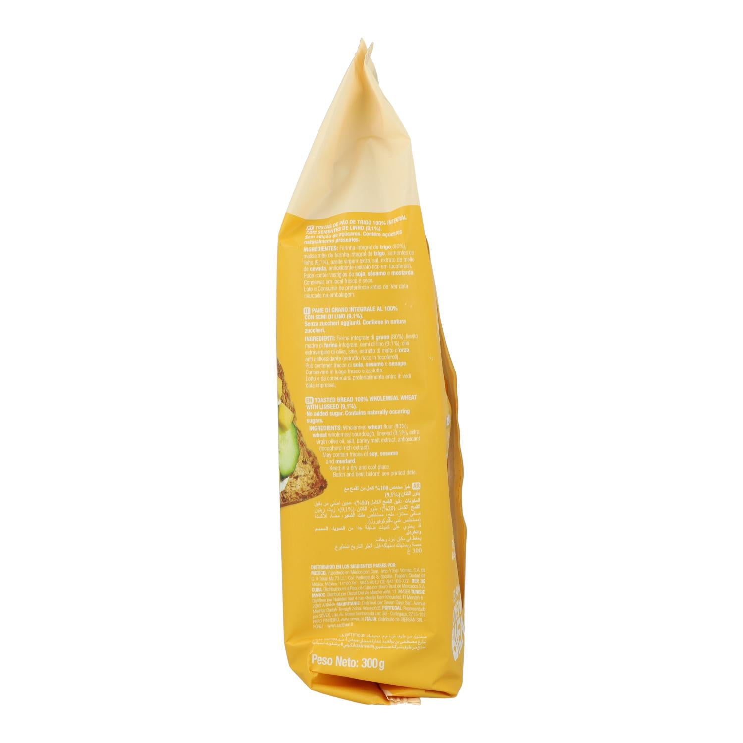 Pan Dextrin 100% Integral con Lino Santiveri 300 g