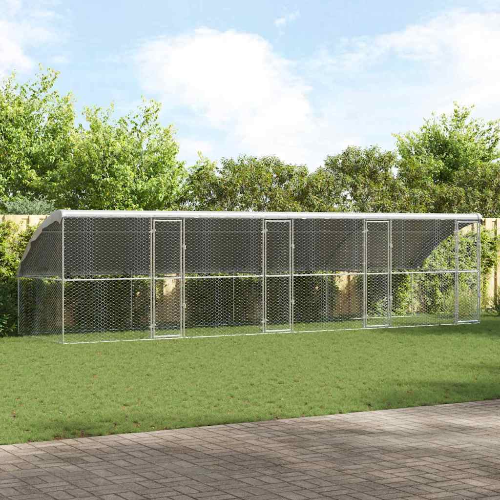 Refugio Para Perros 4 Pcs Plateado 8 X 2 X 2 M_1