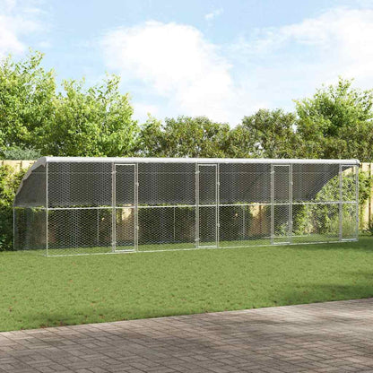 Refugio Para Perros 4 Pcs Plateado 8 X 2 X 2 M_1