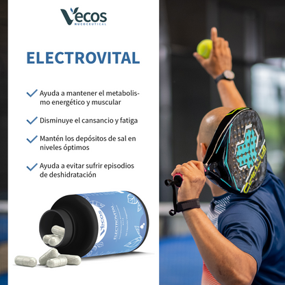 Electrovital Vecos 90 Cápsulas | Hidratación Y Electrolitos | Sales Minerales + Vitaminas Para Deporte_3