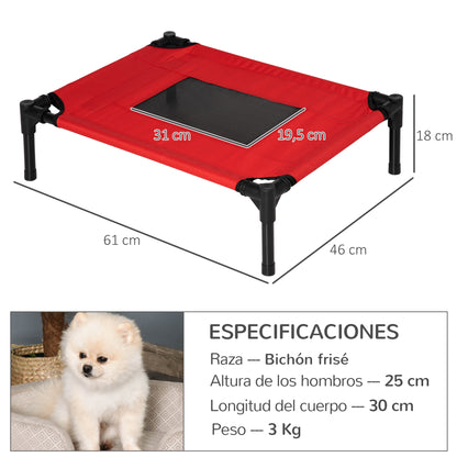 Pawhut Cama Mascota Exterior Terraza Jardín Para Perro Gato Cama S/m_2