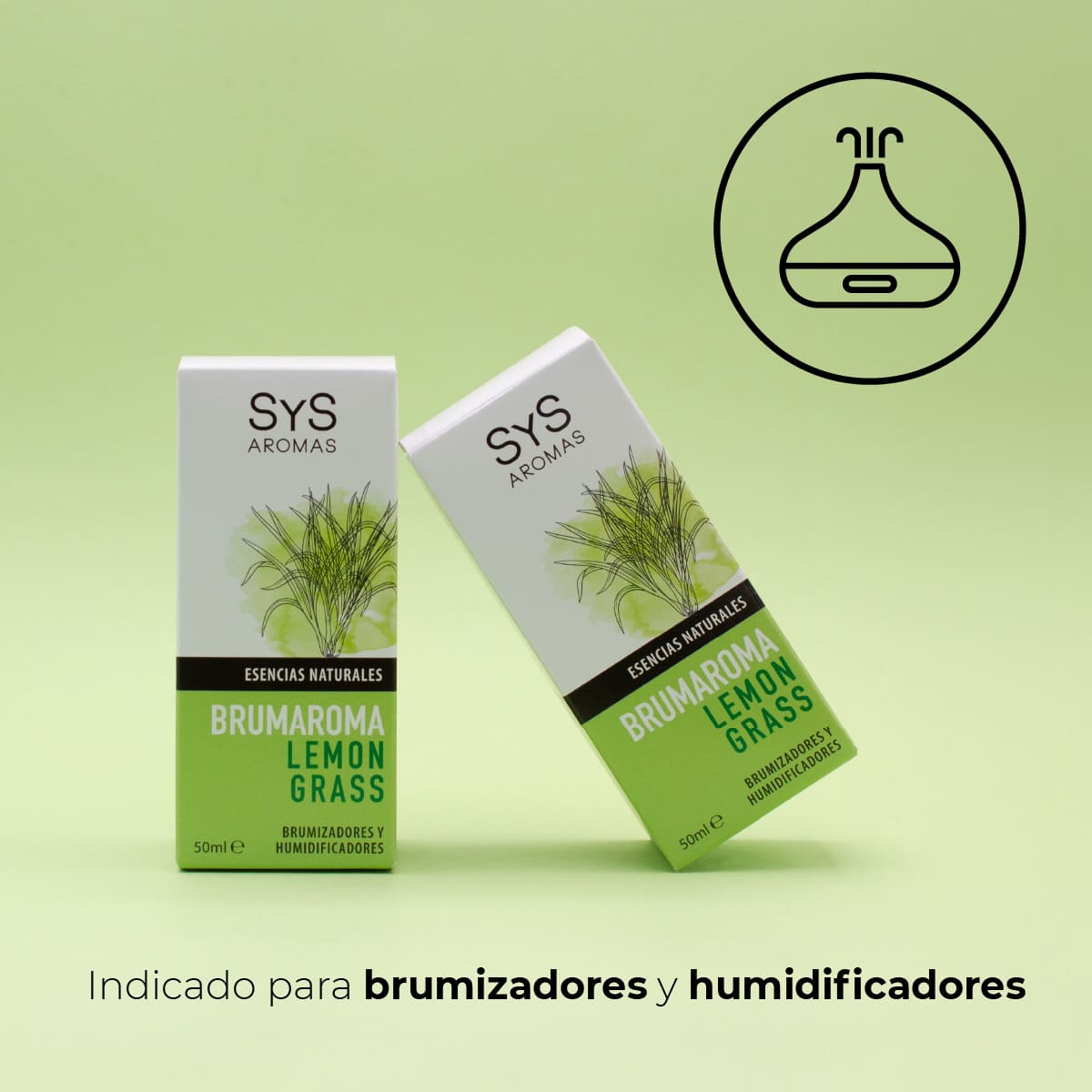 Esencia Hidrosoluble Lemongrass SYS Aromas 50 ml | Aroma Cítrico y Fresco | Para Humidificadores y Difusores_2
