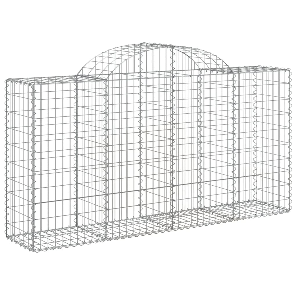Cestas De Gaviones 14 Uds Forma De Arco Hierro 200x50x100/120cm_2