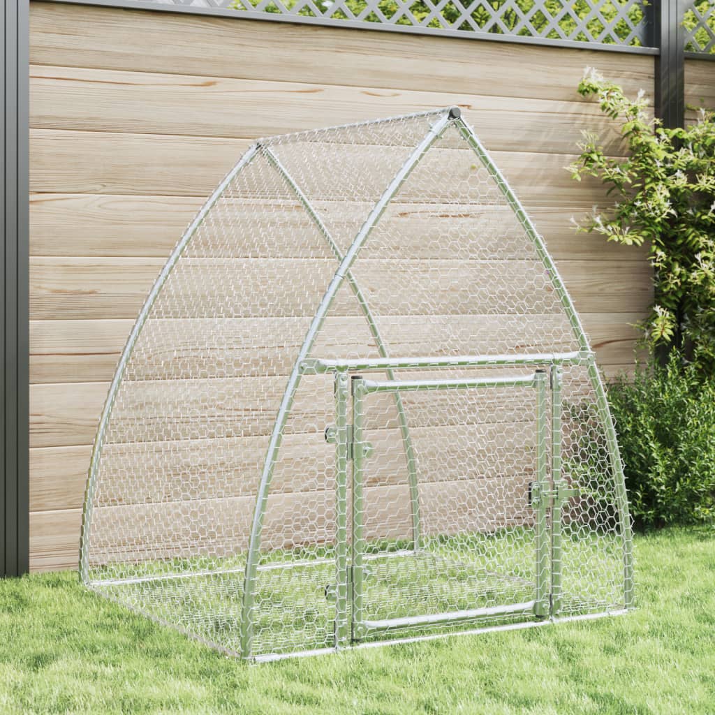 Conejera Acero Galvanizado Plateado 105x100x120 Cm_1