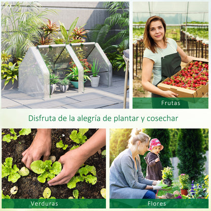 Outsunny Mini Invernadero De Jardín Terraza 180x90x90 Cm Tubo De Acero Blanco_5
