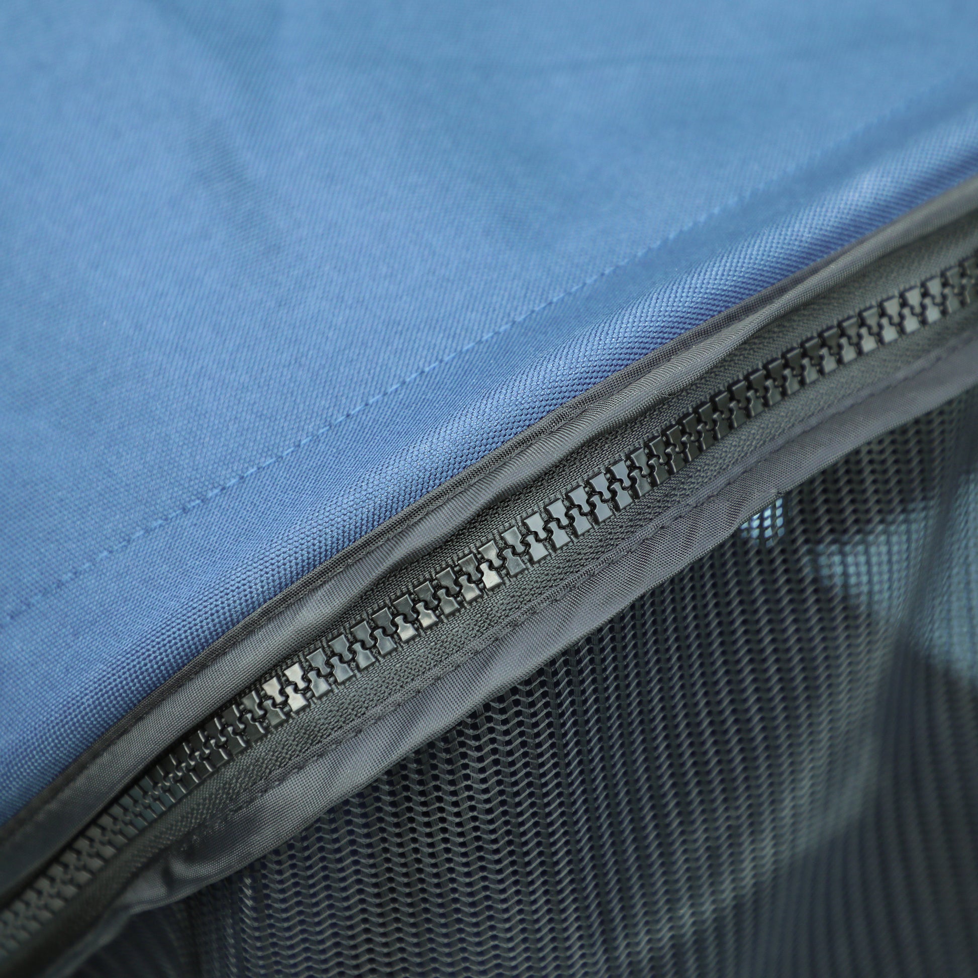 Pawhut Carrito Para Perros Plegable Con Toldo Ajustable 75x45x97 Cm Azul_4