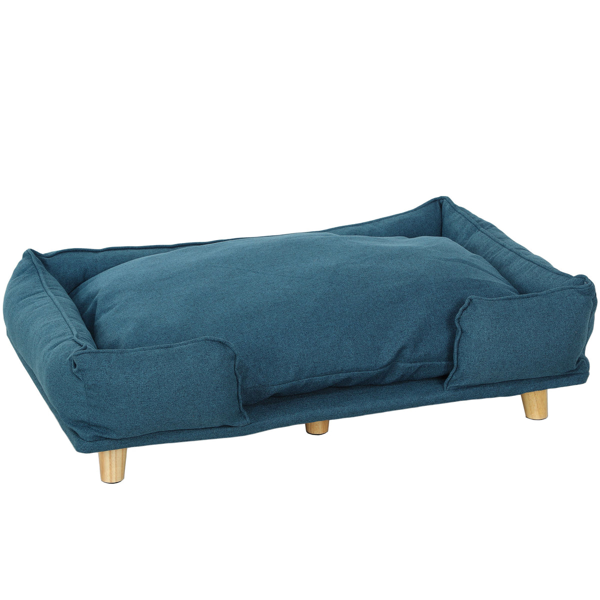 Pawhut Sofá Para Perros Grandes Con Cojín Lavables 96x66x24 Cm Azul_1