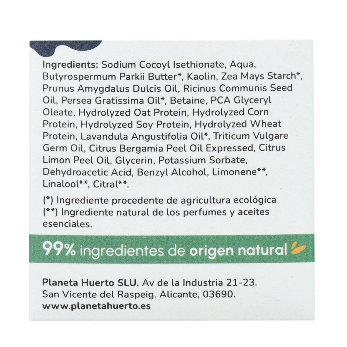 Champú sólido Método Curly con Proteína hidrolizada Planeta Huerto 85 gr
