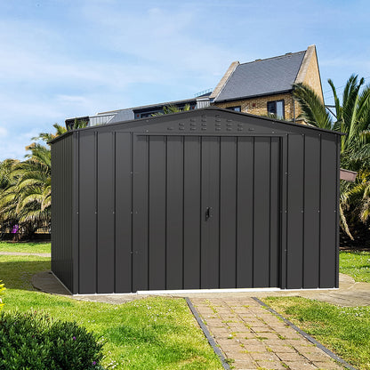 Caseta Cobertizo Colossus 10×8 Metal Gris Antracita_1