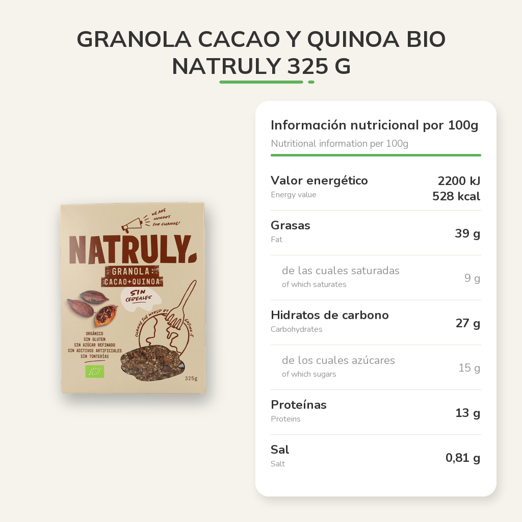 Información nutricional