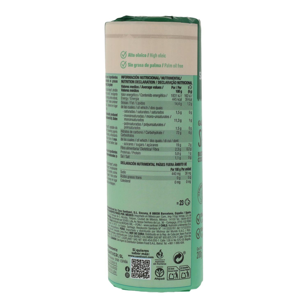 Galletas Integrales Sarraceno Bio Santiveri 200g