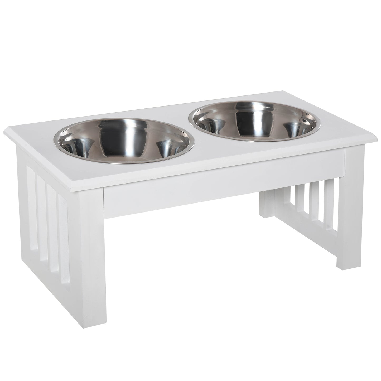 Pawhut Comedero Elevado Para Perros Con 2 Cuencos Extraíbles Y Soporte Acero_0