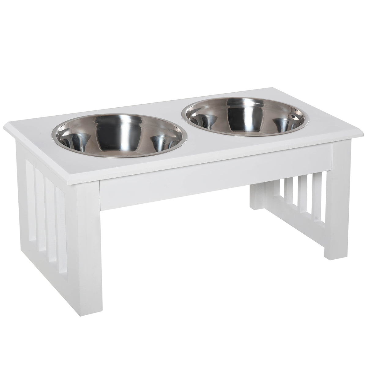 Pawhut Comedero Elevado Para Perros Con 2 Cuencos Extraíbles Y Soporte Acero_0