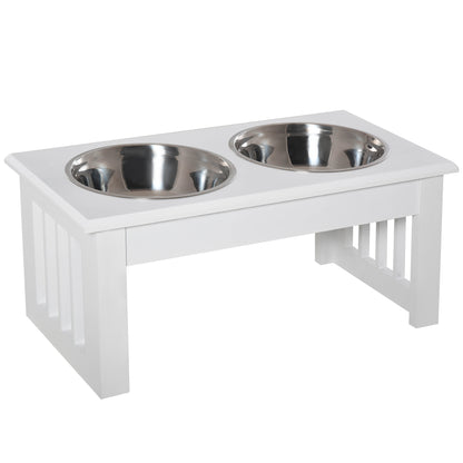 Pawhut Comedero Elevado Para Perros Con 2 Cuencos Extraíbles Y Soporte Acero_0