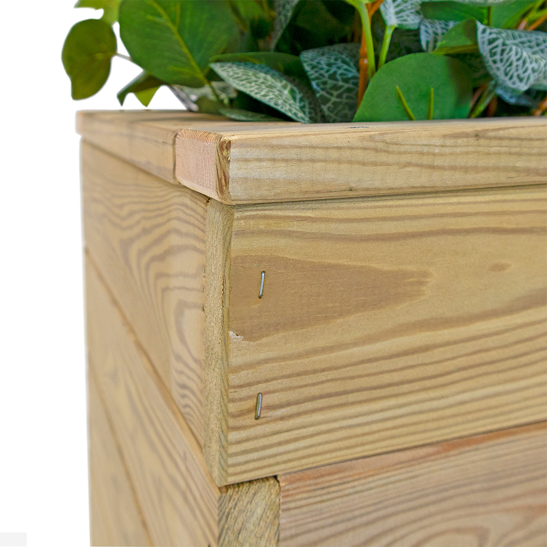 Jardinera Con Autorriego De Madera Nidum Basic Interior Y Exterior Hortalia 110x40x40 Cm_4