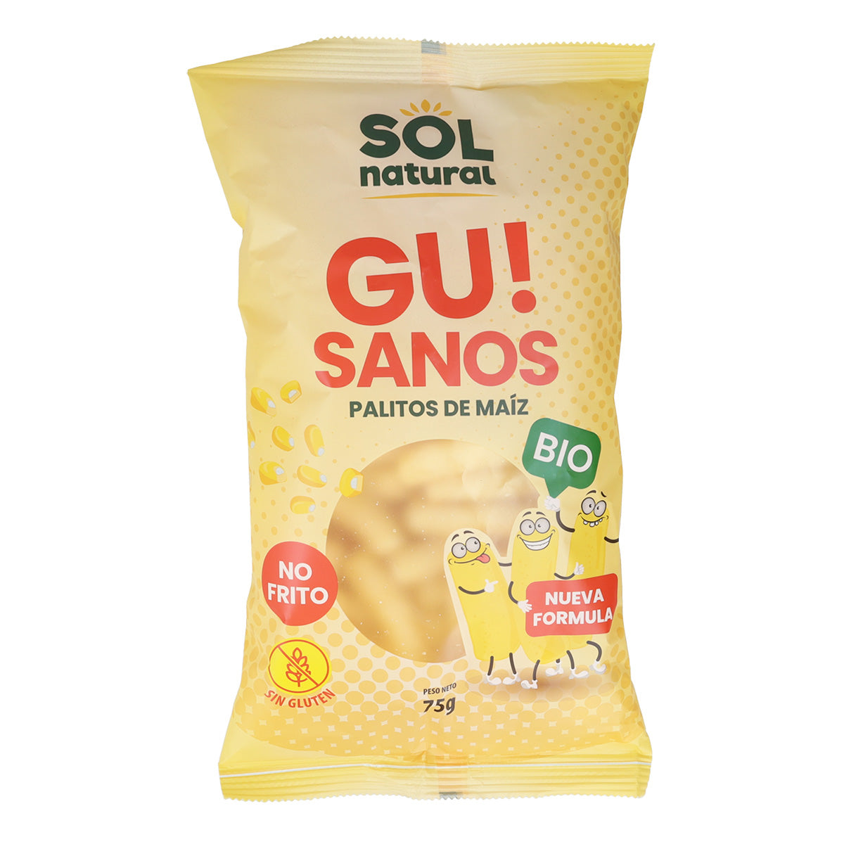 Gu! Sanitos de Maiz Gigantes Bio Sol Natural 75 g