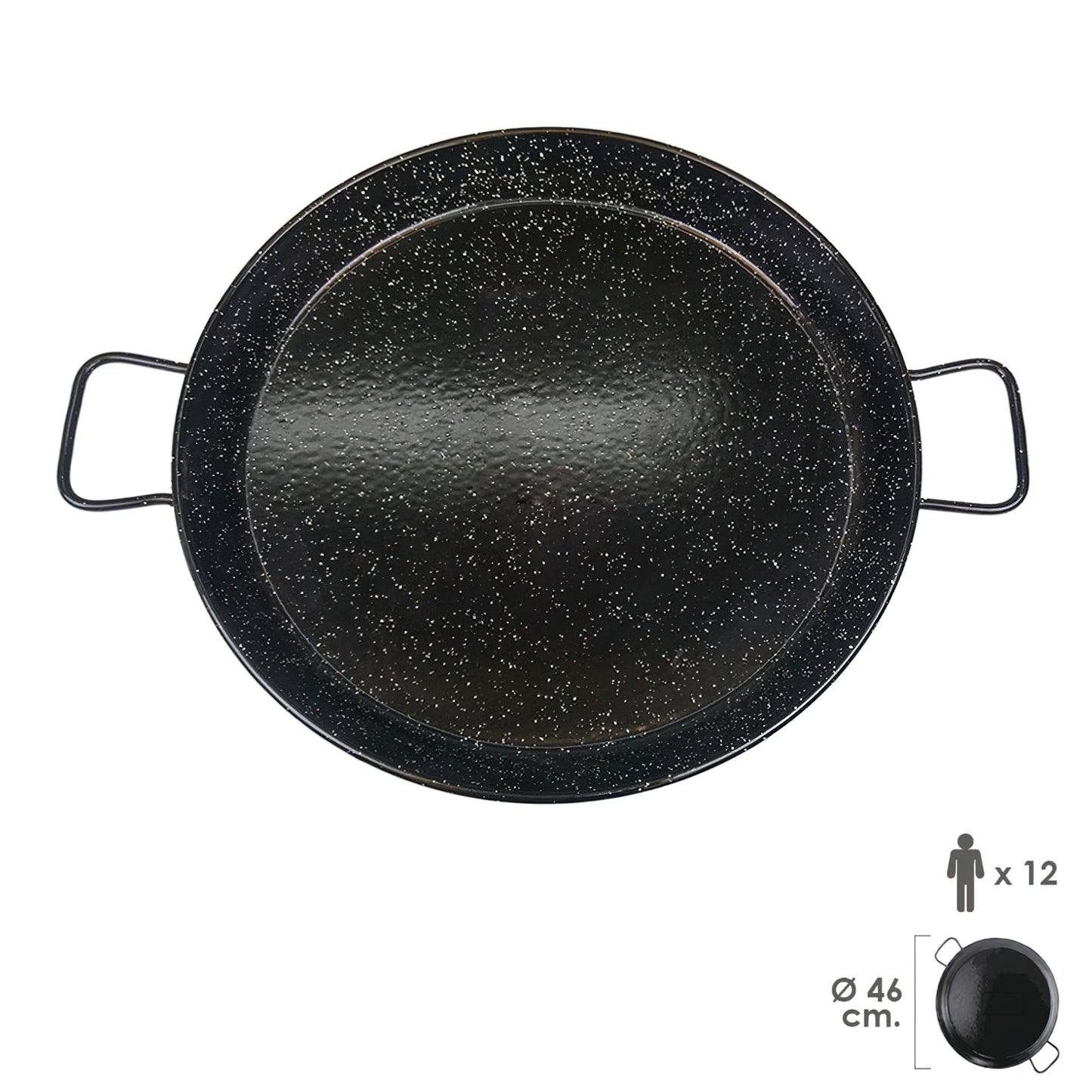 Paellera Valenciana Esmaltada 12personas / 46 cm_0