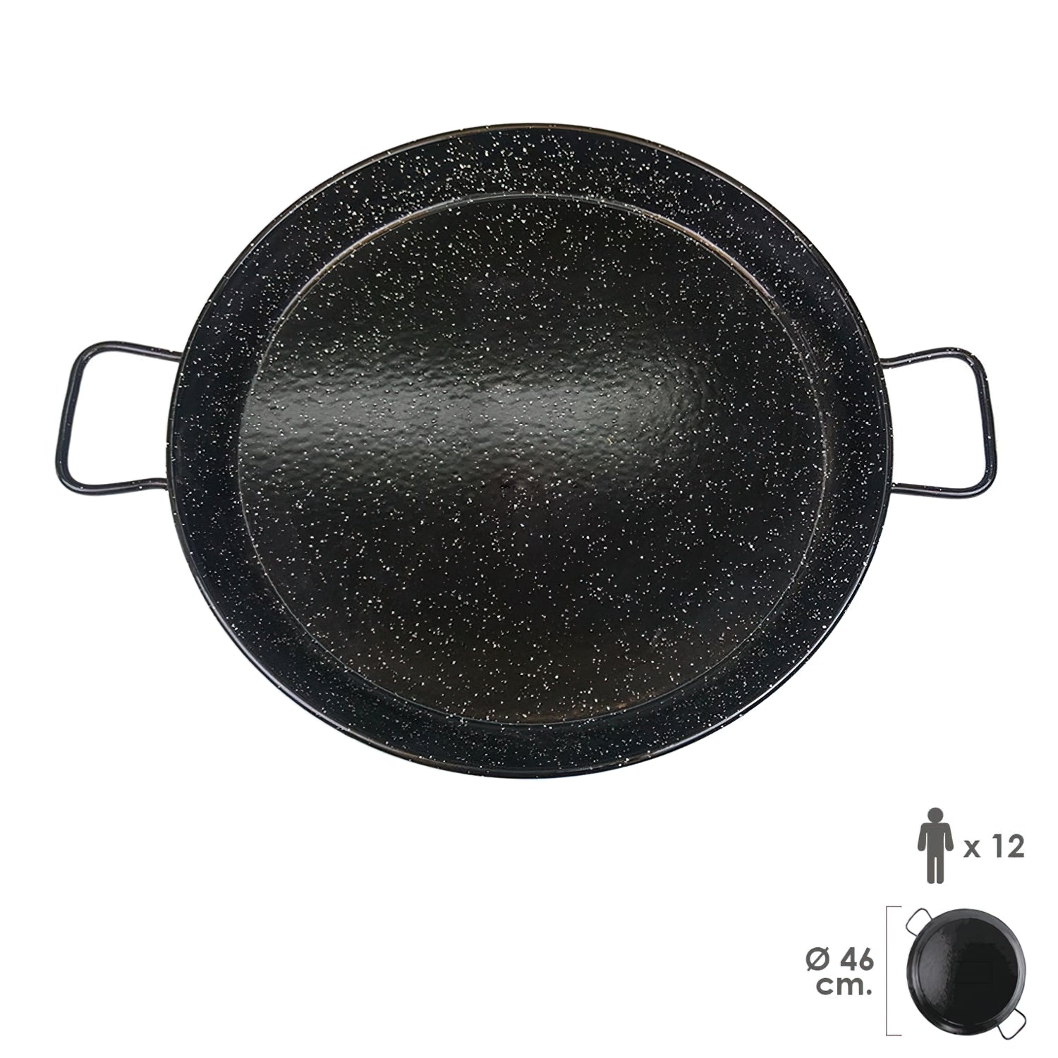 Paellera Valenciana Esmaltada 12personas / 46 cm_0
