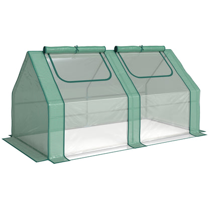 Invernadero De Terraza Outsunny Acero, Pvc Verde 180x90x90 Cm_0