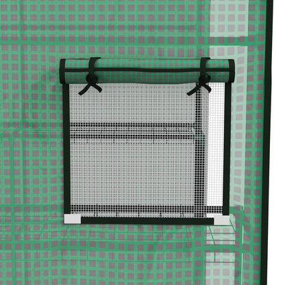 Cubierta De Invernadero Outsunny Pe Verde 140x143x190 Cm_4