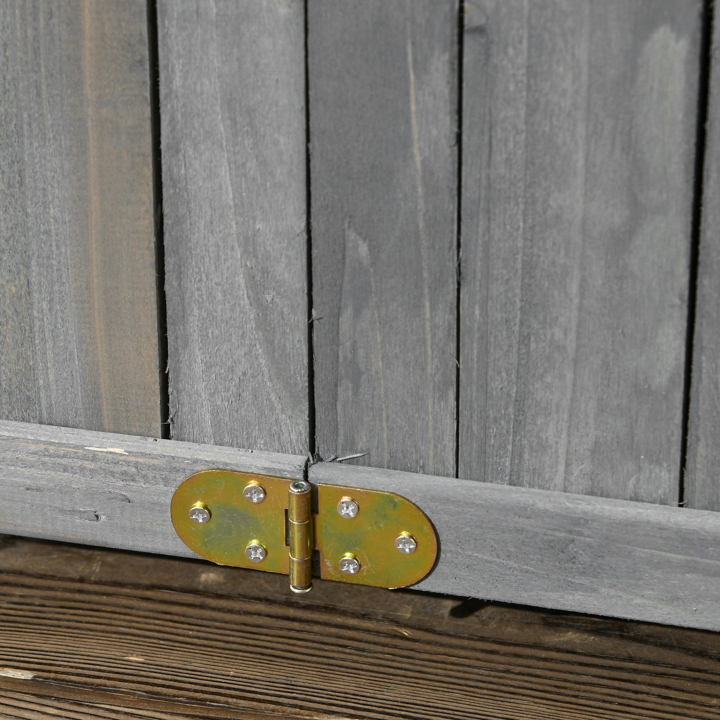 Outsunny Jardinera De Madera Plegable Con 4 Patas 70x30x25 Cm Gris_4
